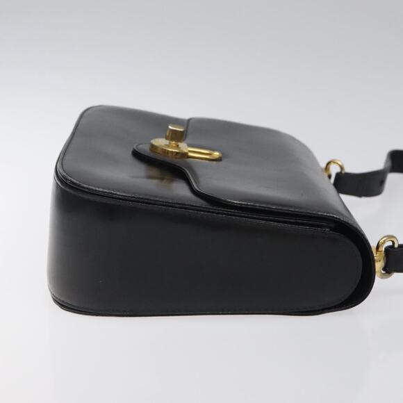 GUCCI Shoulder Bag Leather Black Gold - Picture 4 of 12